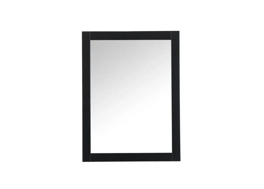Aqua 24" x 32" Rectangular Vanity Mirror in Black