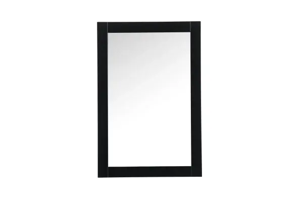 Equally functional and stylish, this rectangular mirror will complement your vanities and walls. Made from mdf, the narrow frame features a simple classic look. Ready to hang out of the box, hanging wall hardware is not provided. Back of the mirror has four brackets that can be hung in either horizontally or vertically. Collection: Aqua Rooms: bathroom Finish: black Width: 1.00" Height: 36.00" Length: 24.00" Weight: 19.00 lb Extension from Wall: 0.10" Material: MDF Country of Origin: China Manufacturer Warranty: 1 year limited Spec Sheet