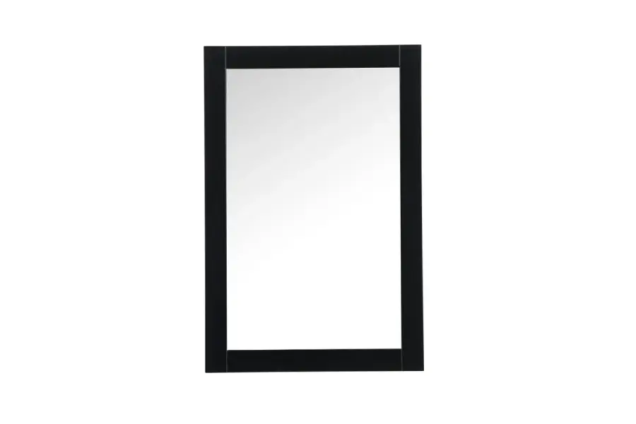 Aqua Rectangular Vanity Mirror in Black