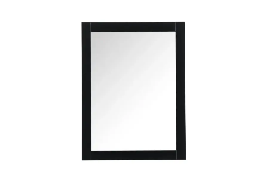 Aqua Rectangular Vanity Mirror in Black