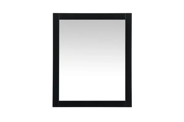Equally functional and stylish, this rectangular mirror will complement your vanities and walls. Made from mdf, the narrow frame features a simple classic look. Ready to hang out of the box, hanging wall hardware is not provided. Back of the mirror has four brackets that can be hung in either horizontally or vertically. Collection: Aqua Rooms: bathroom Finish: black Width: 1.00" Height: 36.00" Length: 30.00" Weight: 24.00 lb Extension from Wall: 0.10" Material: MDF Country of Origin: China Manufacturer Warranty: 1 year limited Spec Sheet