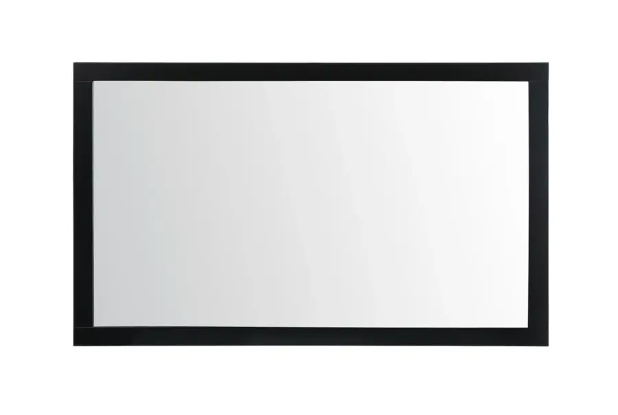 Aqua 60" x 36" Rectangular Vanity Mirror in Black