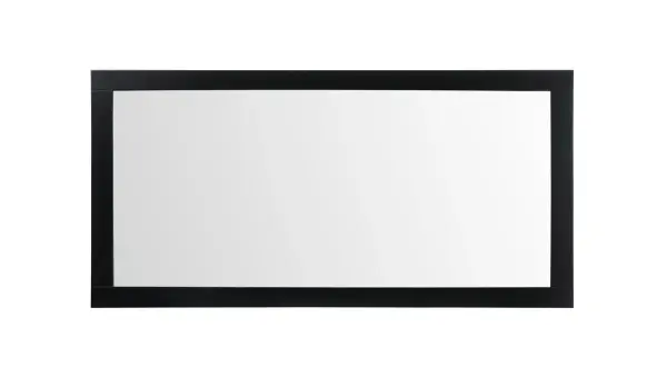 Equally functional and stylish, this rectangular mirror will complement your vanities and walls. Made from mdf, the narrow frame features a simple classic look. Ready to hang out of the box, hanging wall hardware is not provided. Back of the mirror has four brackets that can be hung in either horizontally or vertically. Collection: Aqua Rooms: bathroom Finish: black Width: 1.00" Height: 36.00" Length: 72.00" Weight: 56.00 lb Extension from Wall: 0.10" Material: Wood and MDF Country of Origin: China Manufacturer Warranty: 1 year limited Spec Sheet