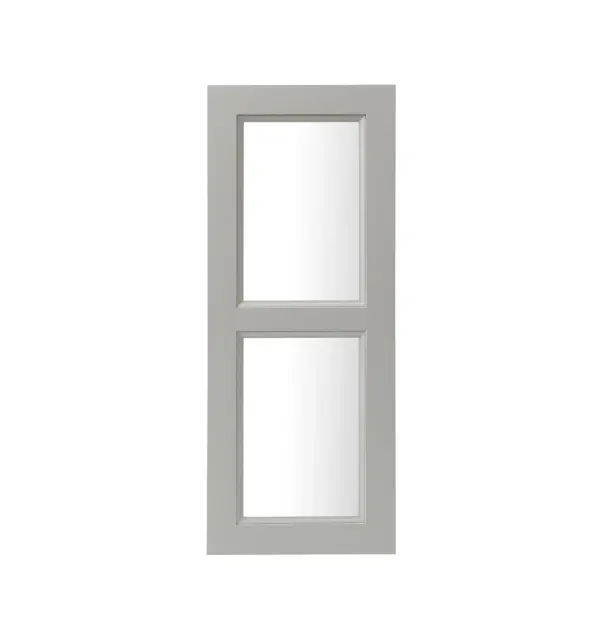 Specification Sheet
Dimensions
Length: 11.77"
Width: 0.75"
Height: 29.06"
Specifications
Assembly Required: Yes
Distressed Finish: No
Finish (Color): Grey
Rubberwood and Glass
Product Shape: Rectangle
Product Type: Kitchen Wall Mullion Door
Product Warranty: 1 year limited
Weight: 5.6007
Wire Included: No
Shipment type: Small Parcel
