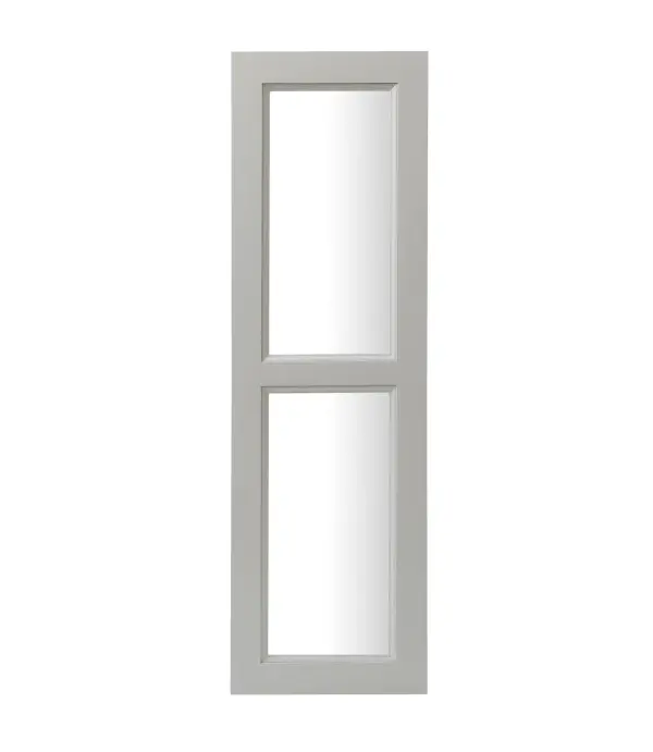 Specification Sheet
Dimensions
Length: 11.77"
Width: 0.75"
Height: 38.07"
Specifications
Assembly Required: Yes
Distressed Finish: No
Finish (Color): Grey
Rubberwood and Glass
Product Shape: Rectangle
Product Type: Kitchen Wall Mullion Door
Product Warranty: 1 year limited
Weight: 7.4088
Wire Included: No
Shipment type: Small Parcel