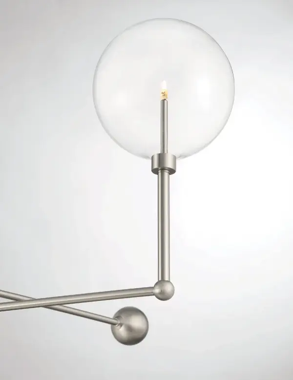 3-Light Chandelier in Brushed Nickel - Image 5