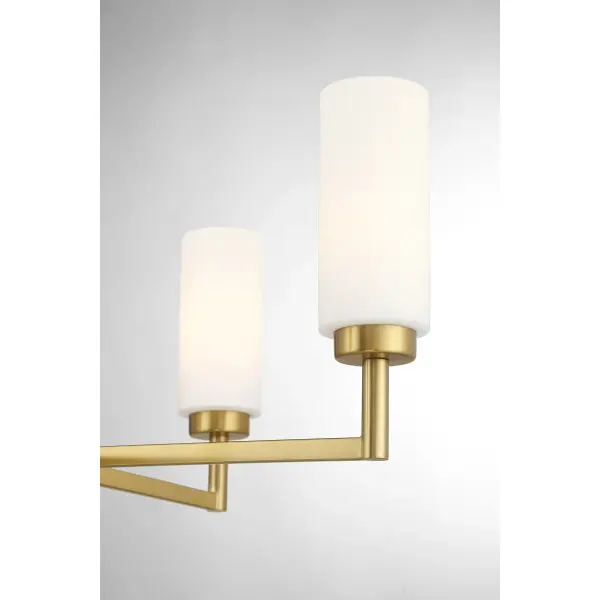4-Light Chandelier in Natural Brass - Image 6