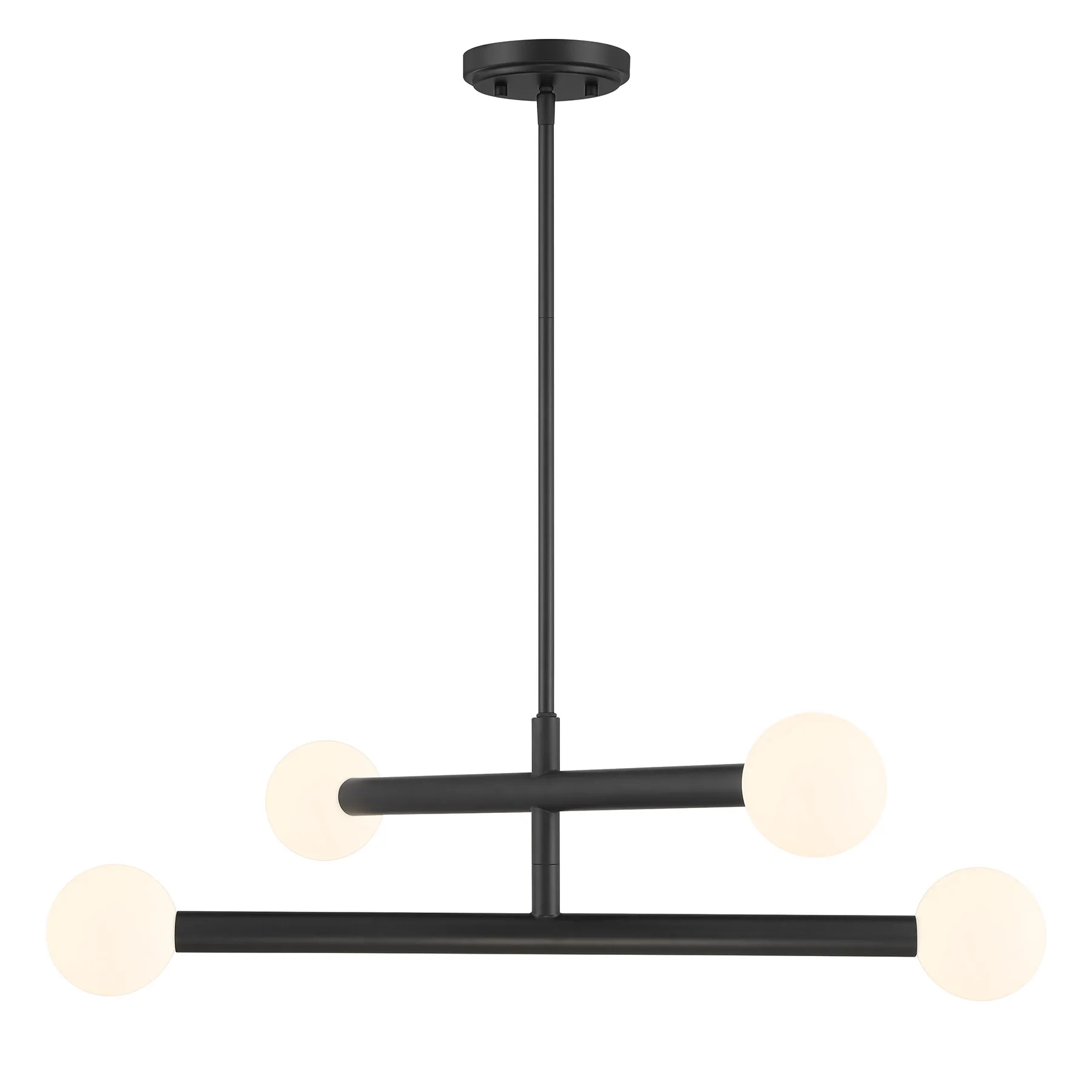 LED Chandelier in Matte Black