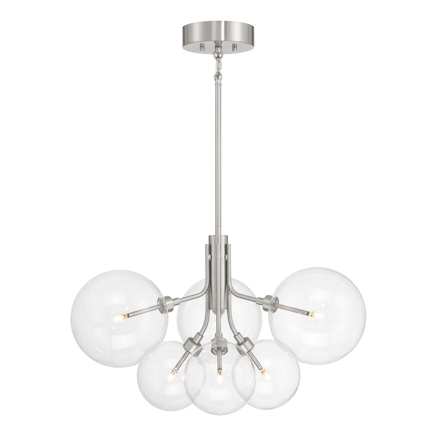 LED Chandelier in Brushed Nickel