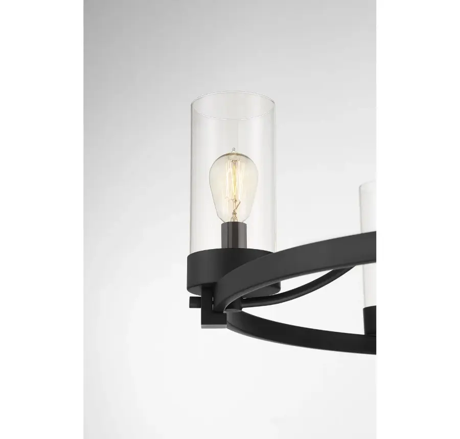 5-Light Chandelier in Matte Black - Image 6