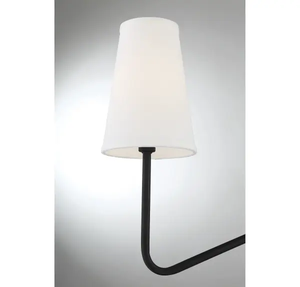 4-Light Linear Chandelier in Matte Black - Image 6