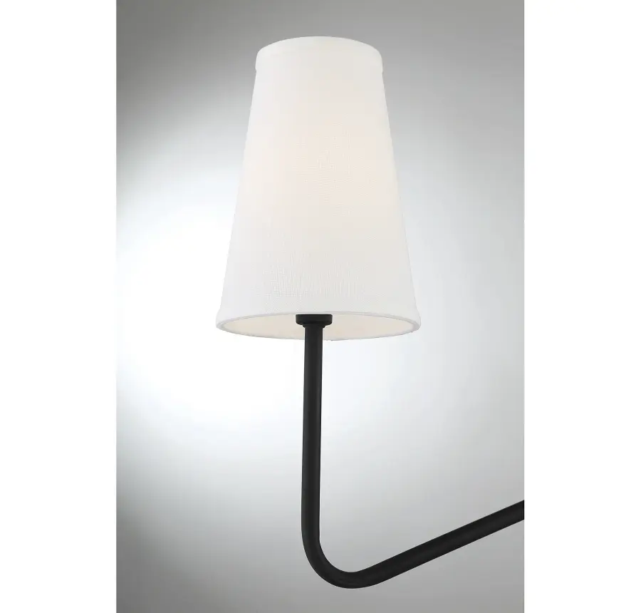 4-Light Linear Chandelier in Matte Black - Image 6