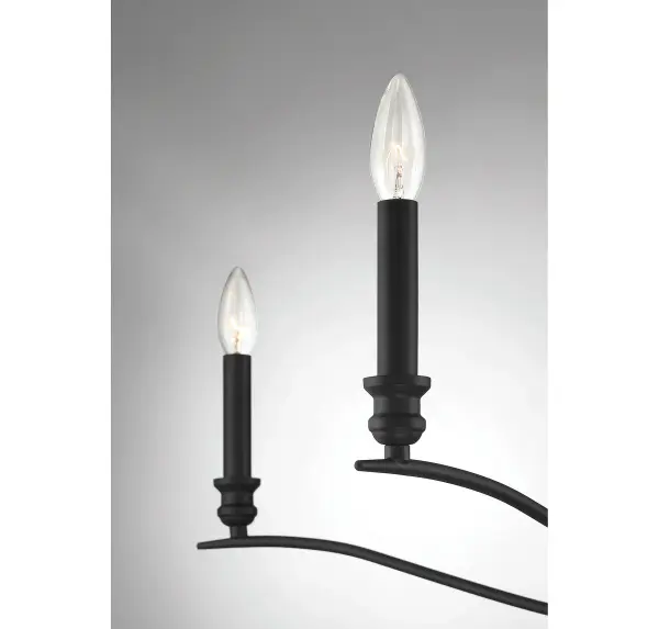 5-Light Chandelier in Matte Black - Image 6