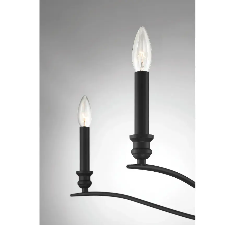 5-Light Chandelier in Matte Black - Image 6