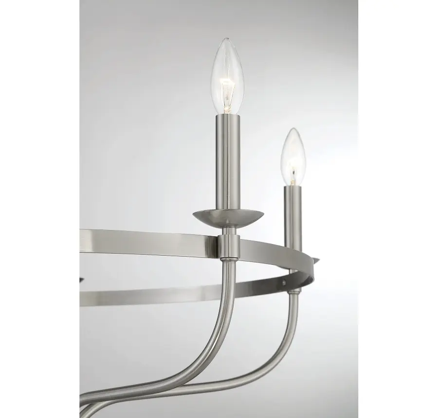 5-Light Chandelier in Brushed Nickel - Image 6