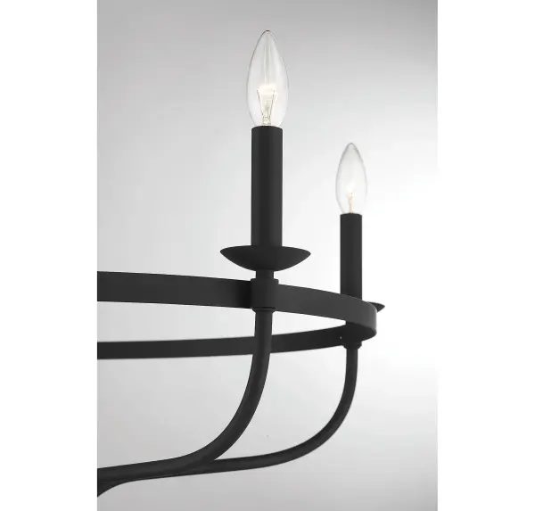 5-Light Chandelier in Matte Black - Image 6