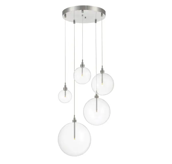 5-Light Pendant in Brushed Nickel - Image 3