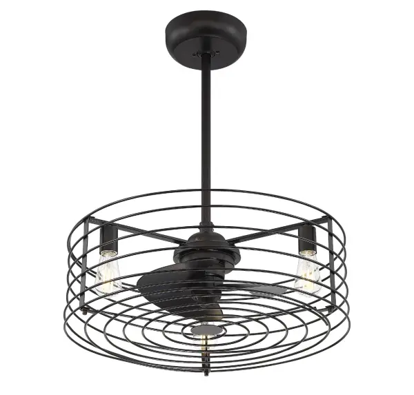 14" 3-Light Fan D'Lier in Oil Rubbed Bronze