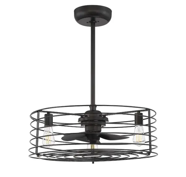 14" 3-Light Fan D'Lier in Oil Rubbed Bronze - Image 3