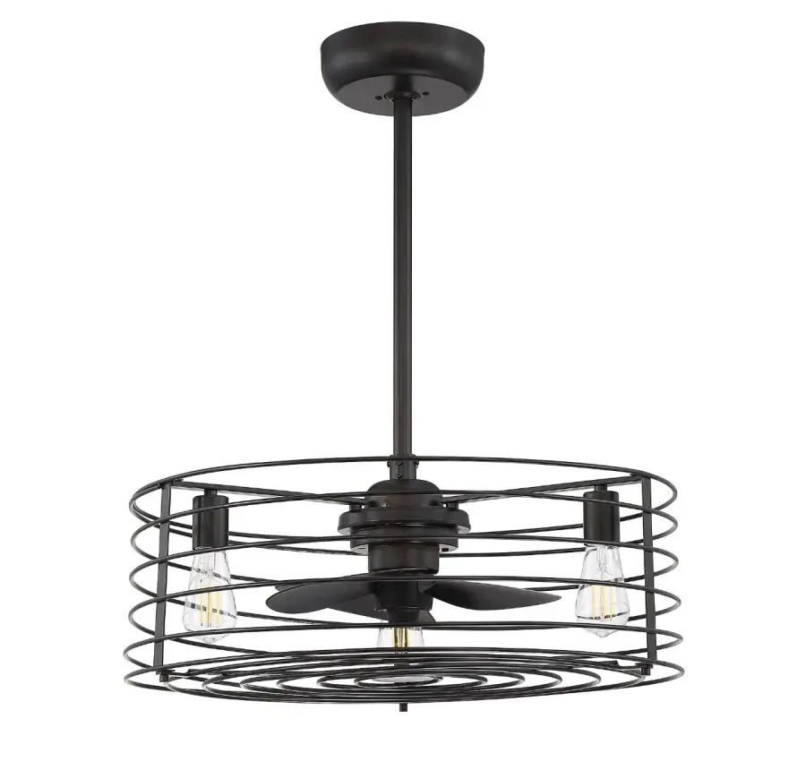 14" 3-Light Fan D'Lier in Oil Rubbed Bronze - Image 3