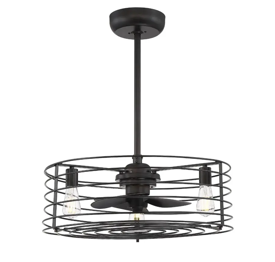 14" 3-Light Fan D'Lier in Oil Rubbed Bronze - Image 4