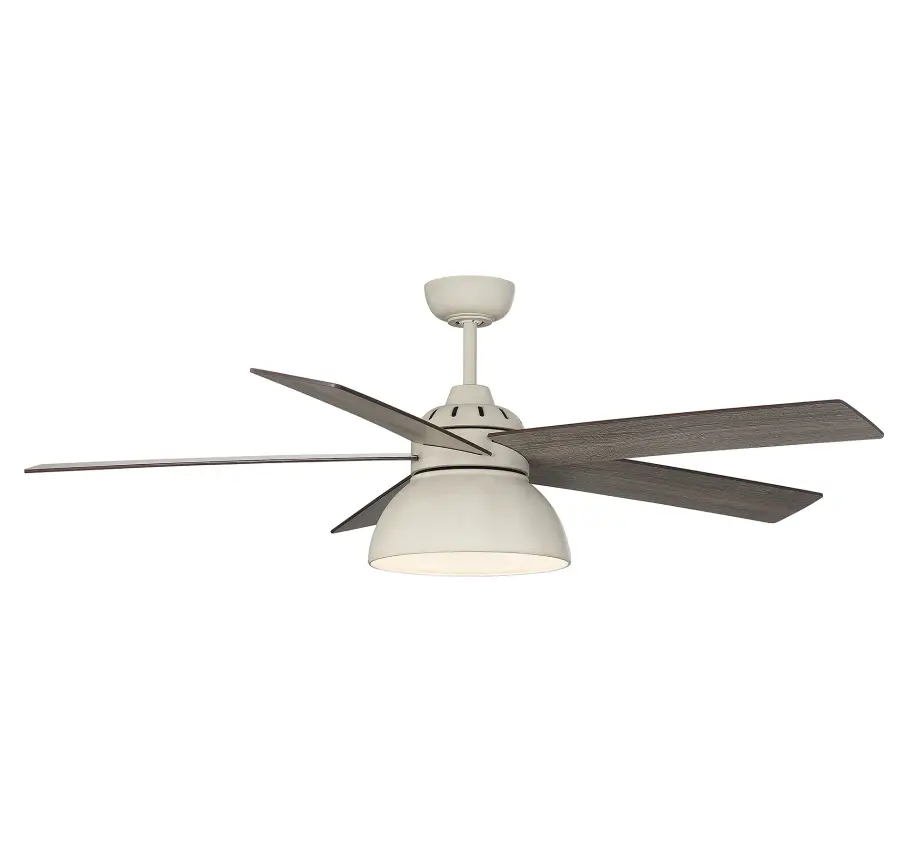52" LED Ceiling Fan in Distressed White - Image 1