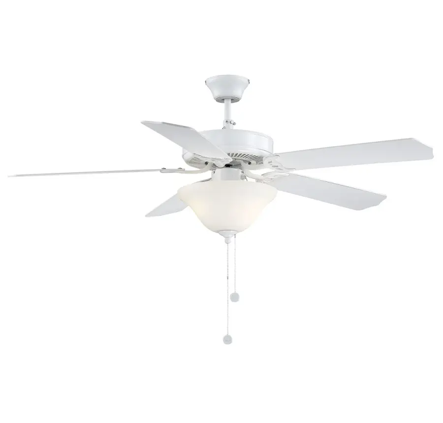 52" 2-Light Ceiling Fan in White - Image 1