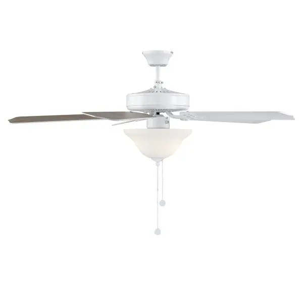 52" 2-Light Ceiling Fan in White - Image 3