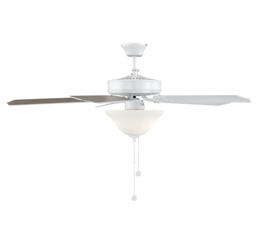 52" 2-Light Ceiling Fan in White - Image 3
