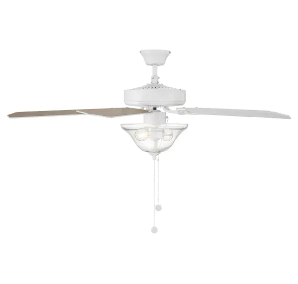 52" 2-Light Ceiling Fan in Bisque White - Image 3