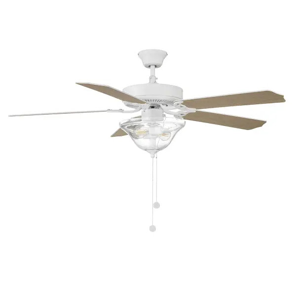 52" 2-Light Ceiling Fan in Bisque White - Image 7