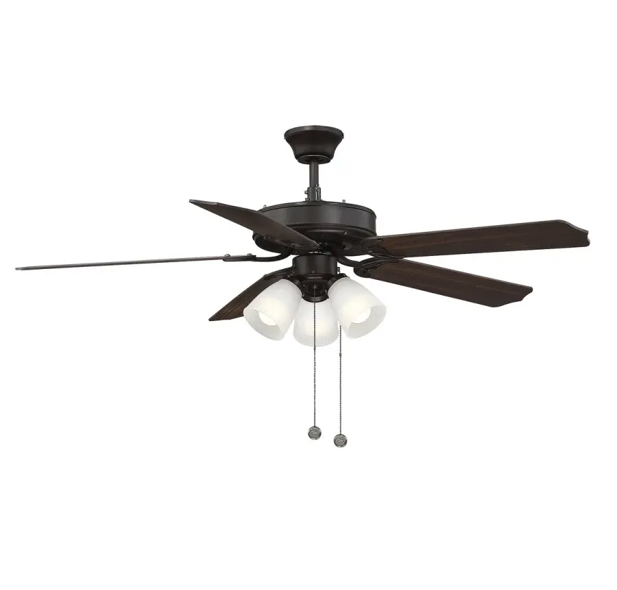 52" 3-Light Ceiling Fan in Oil Rubbed Bronze - Image 1