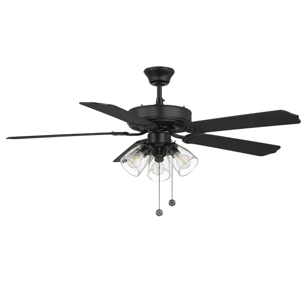 52" 3-Light Ceiling Fan in Matte Black - Image 7