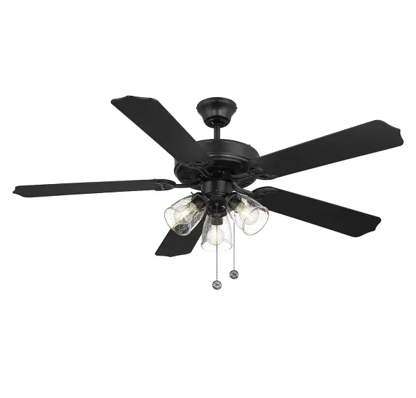 52" 3-Light Ceiling Fan in Matte Black - Image 9