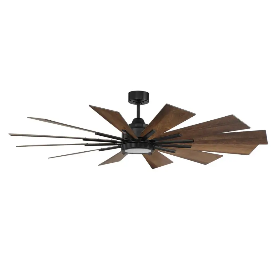 60" LED Ceiling Fan in Matte Black - Image 3
