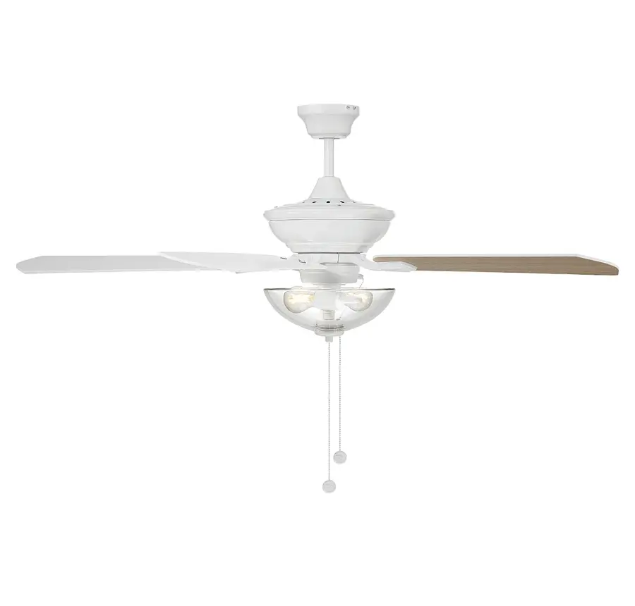 52" 2-Light Outdoor Ceiling Fan in White - Image 3
