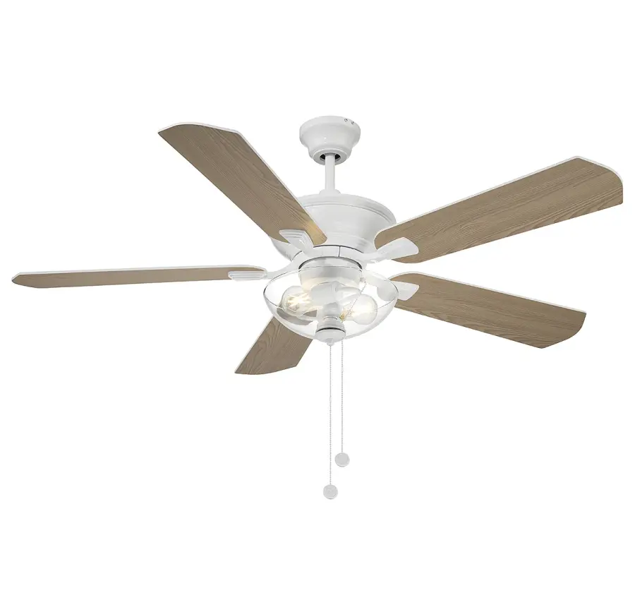 52" 2-Light Outdoor Ceiling Fan in White - Image 4