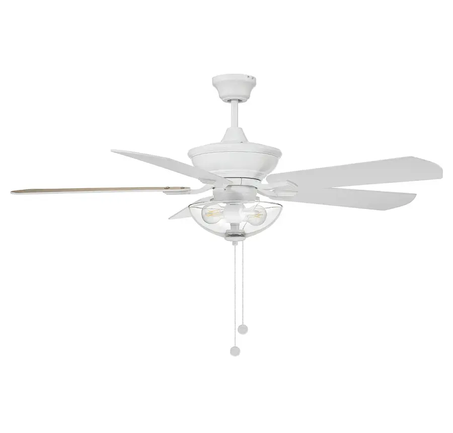52" 2-Light Outdoor Ceiling Fan in White - Image 7
