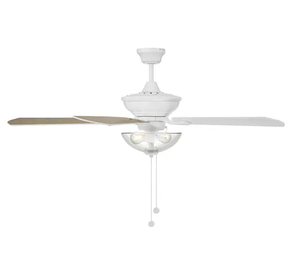 52" 2-Light Outdoor Ceiling Fan in White - Image 8