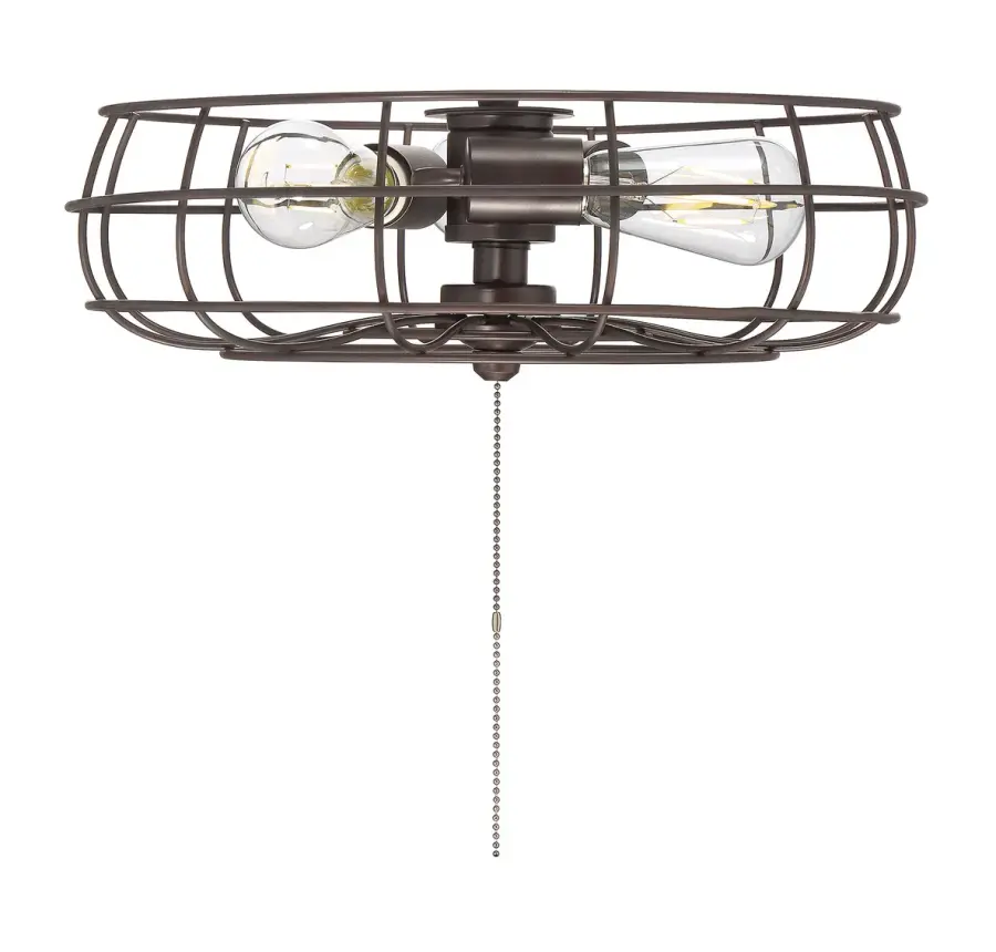 3-Light Fan Light Kit in Oil Rubbed Bronze - Image 1
