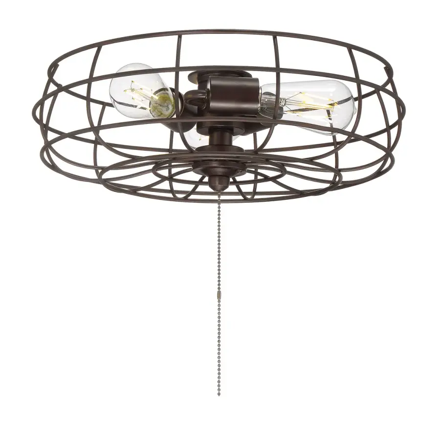 3-Light Fan Light Kit in Oil Rubbed Bronze - Image 3