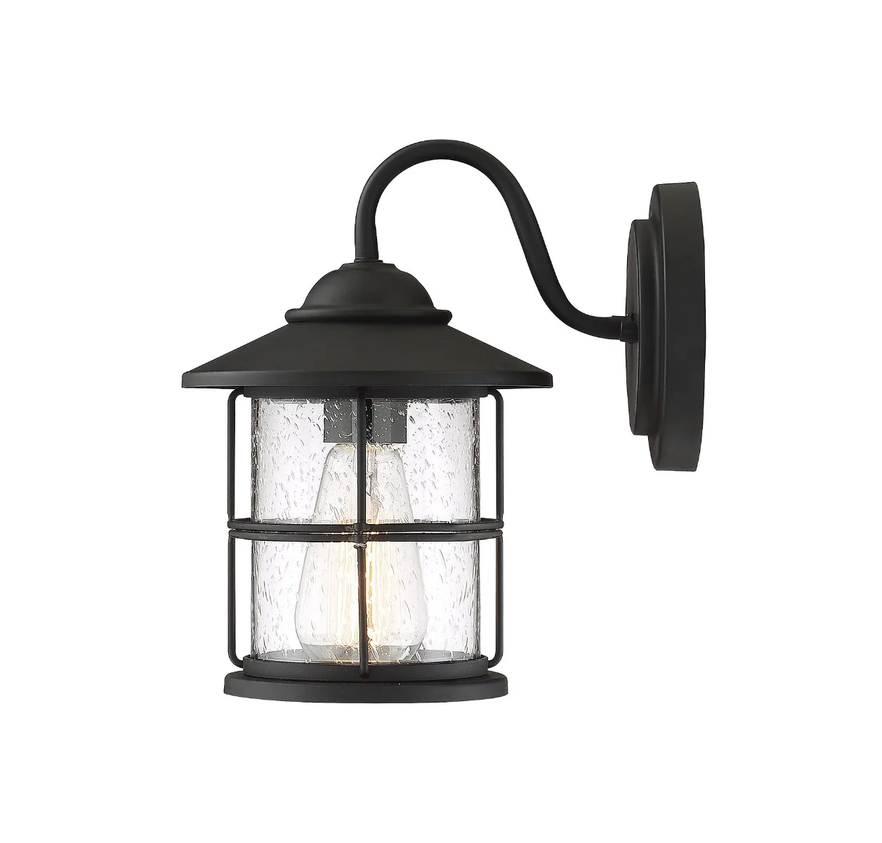 Moutd One Light Outdoor Wall Sconce in Matte Black