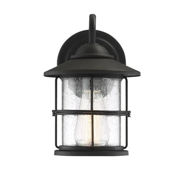 1-Light Outdoor Wall Lantern in Matte Black - Image 5