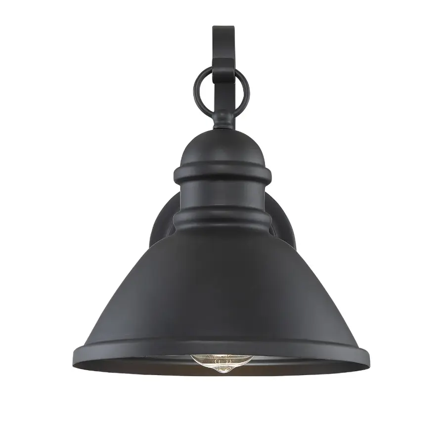1-Light Outdoor Wall Lantern in Matte Black - Image 5