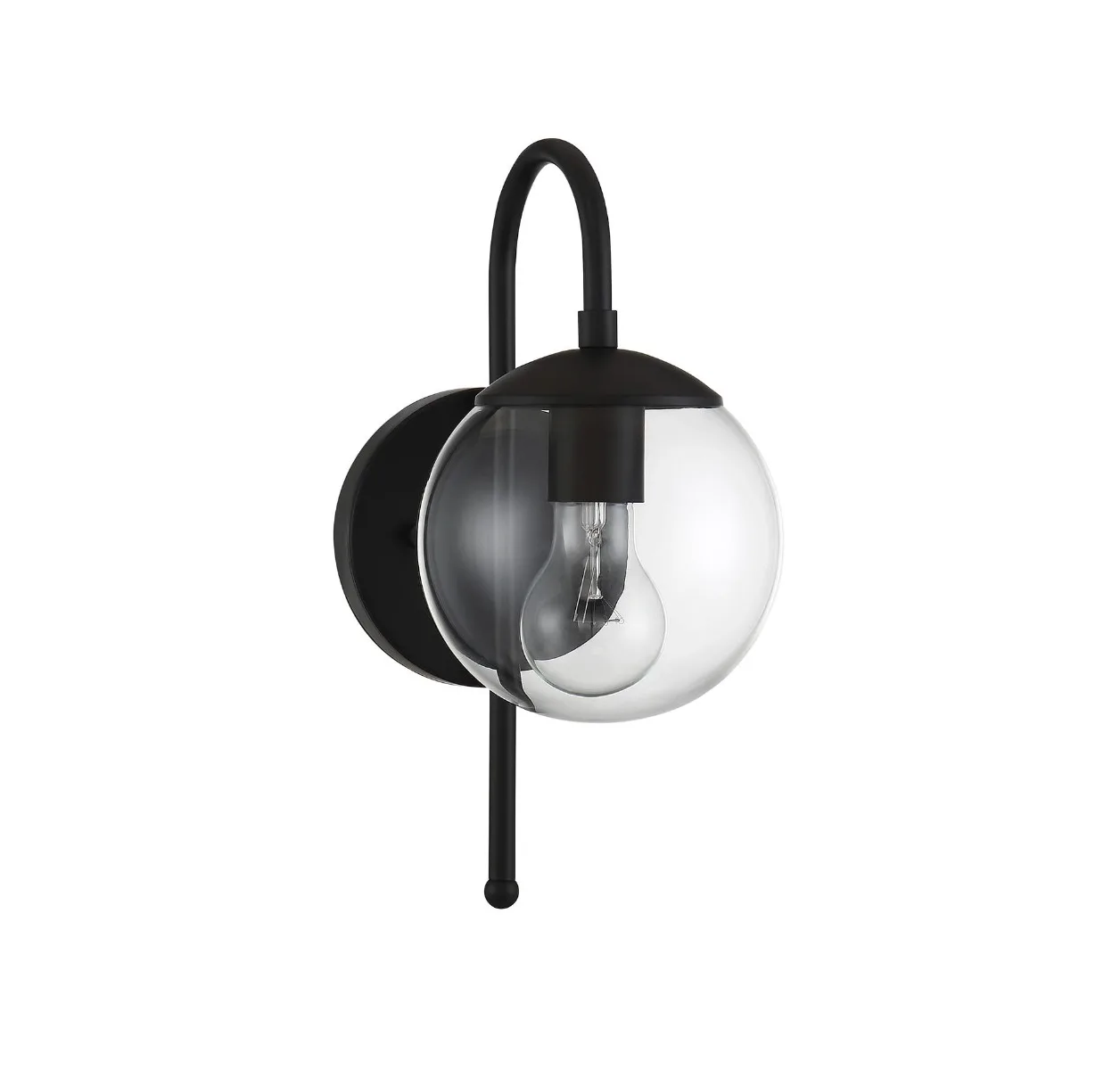 Moutd One Light Outdoor Wall Sconce in Matte Black