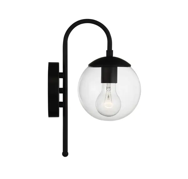 1-Light Outdoor Wall Lantern in Matte Black - Image 3