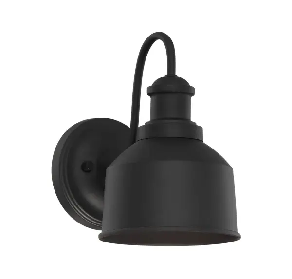 1-Light Outdoor Wall Lantern in Matte Black - Image 5
