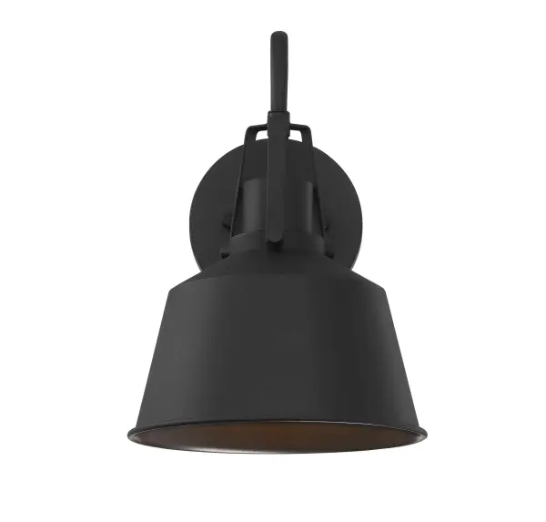 1-Light Outdoor Wall Lantern in Matte Black - Image 5