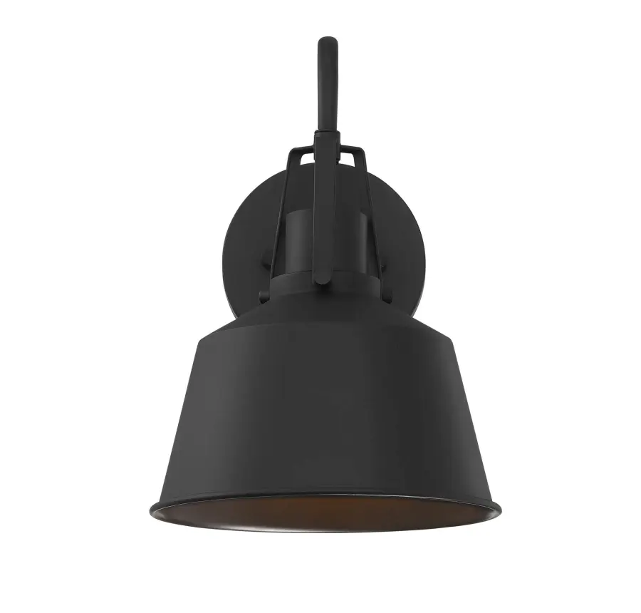 1-Light Outdoor Wall Lantern in Matte Black - Image 5