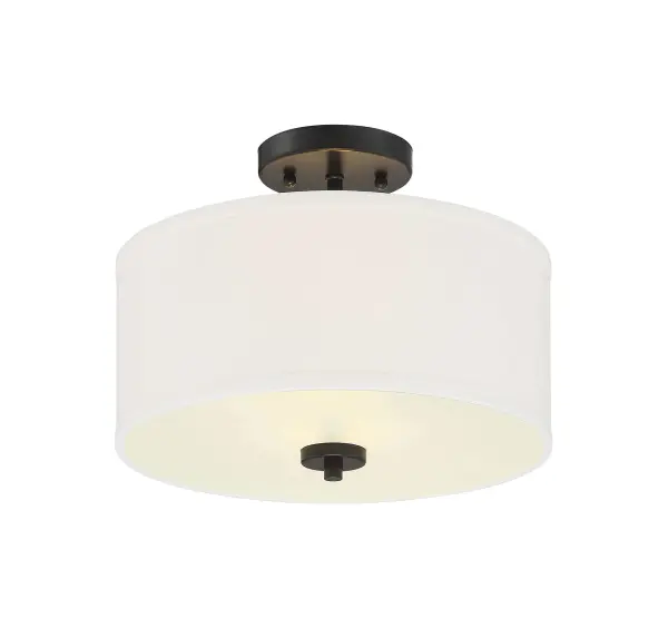 2-Light Ceiling Light in Matte Black - alternate view